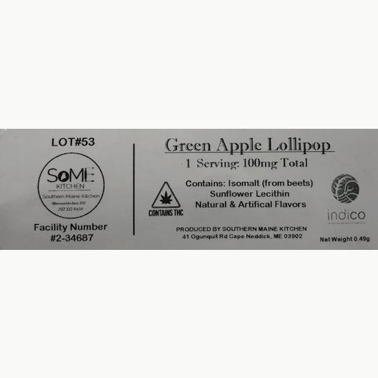 Indico - 100mg Green Apple Lollipop - 1