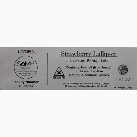 Indico - 100mg Strawberry Lollipop - 1