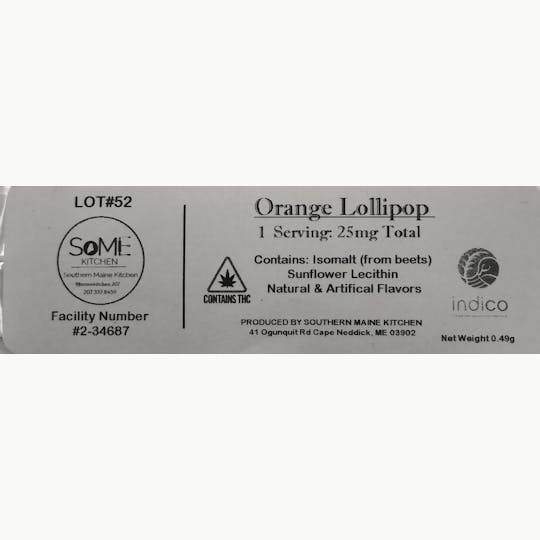 Indico - 25mg Orange Lollipop - 1