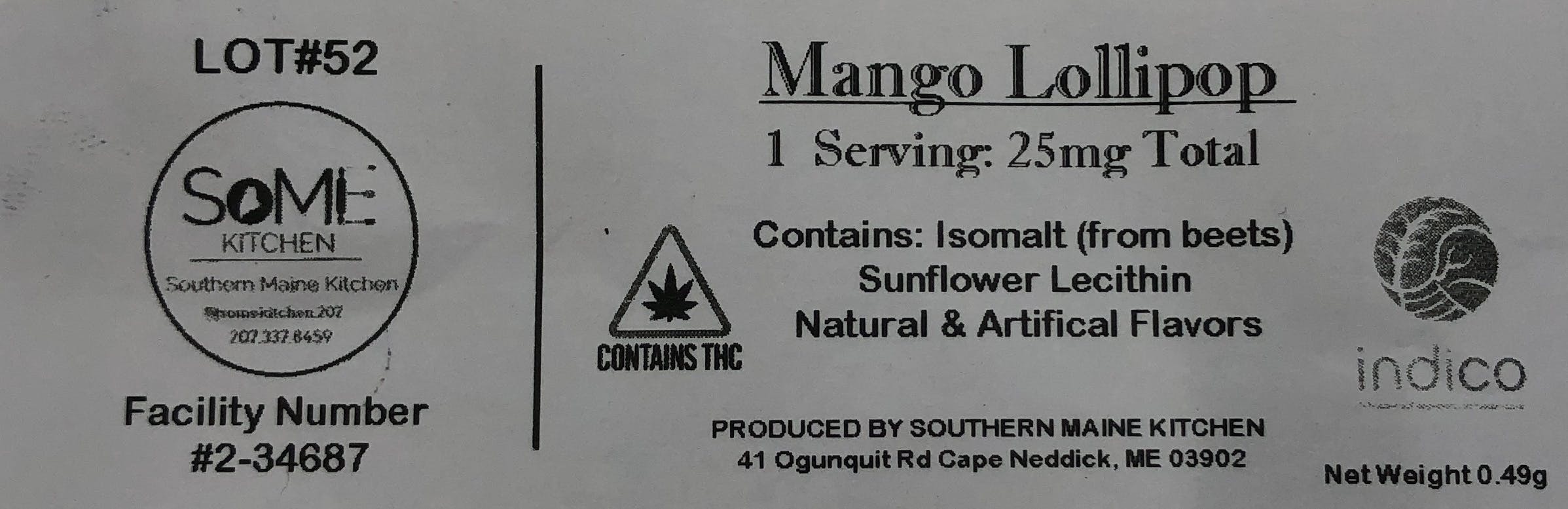 Indico - 25mg Mango Lollipop - 1