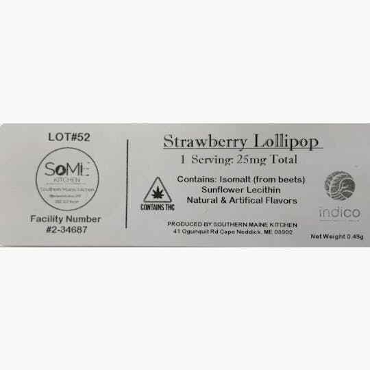 Indico - 25mg Strawberry Lollipop - 1