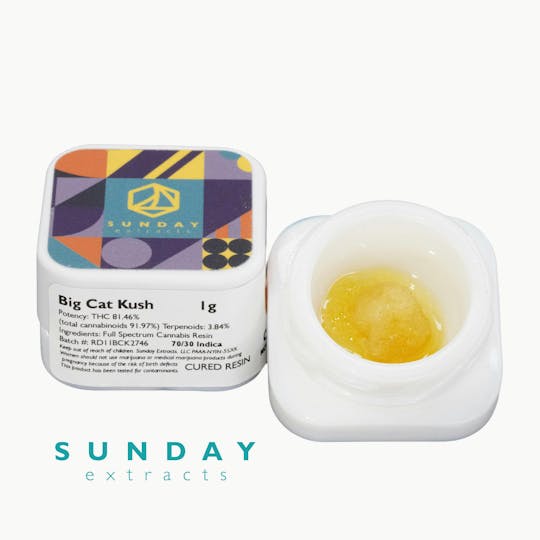 Sunday Extracts - 1g Concentrate Big Cat Kush - 1