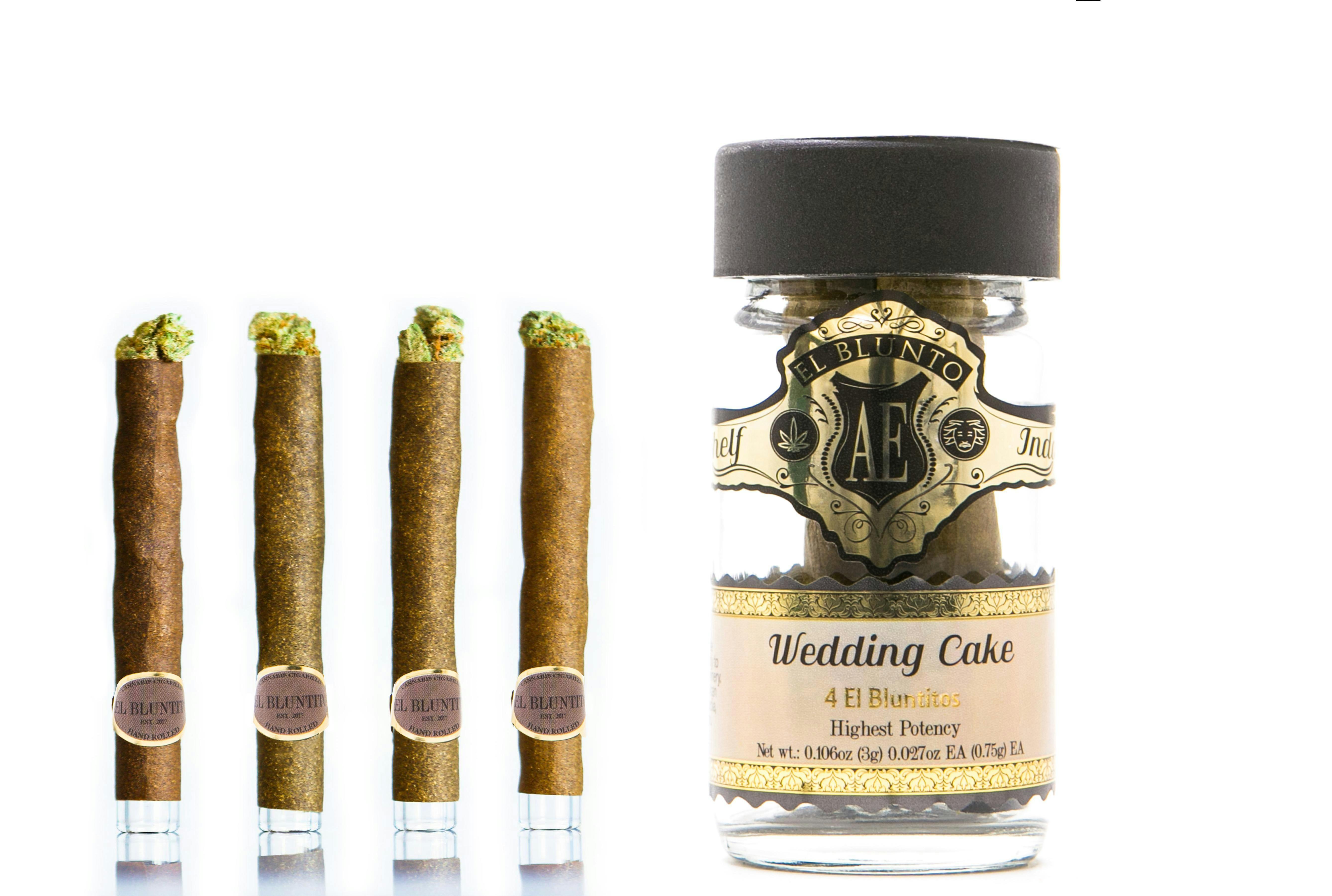 El Blunto by Albert Einstone's - El Bluntito - 4-Pack - Wedding Cake - 4 x .75G [Mini Blunt] - 1