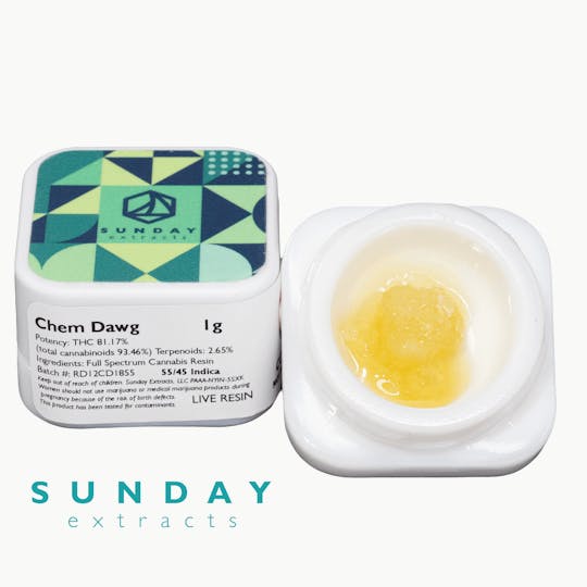 Sunday Extracts - 1g Concentrate Chem Dawg - 1
