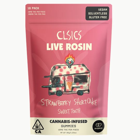 CLSICS Rosin & Rosin Infused Pre Rolls - Sweet Tooth - 10Pk GUMMIES LIVE ROSIN INFUSED - 1