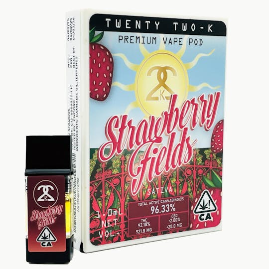 Twenty Two K / 22k - 22K - Strawberry Fields 1.0ml POD - 1