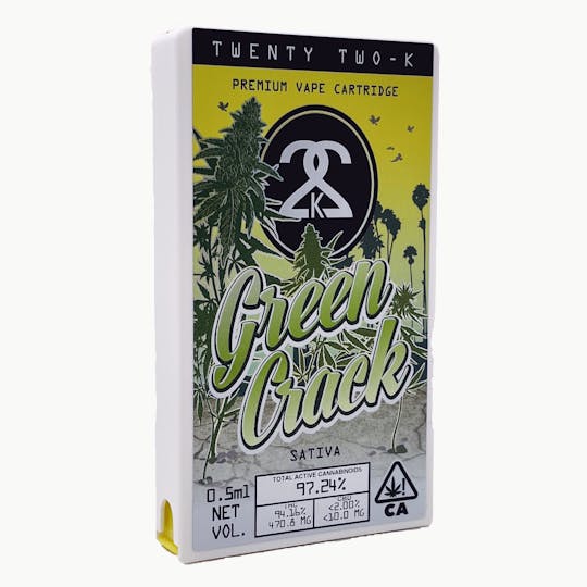 Twenty Two K / 22k - 22K - Green Crack - Cartridge - 0.5ml - 1