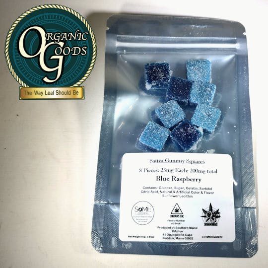 Organic Goods - 200mg Sativa Blue Raspberry Gummies - 1
