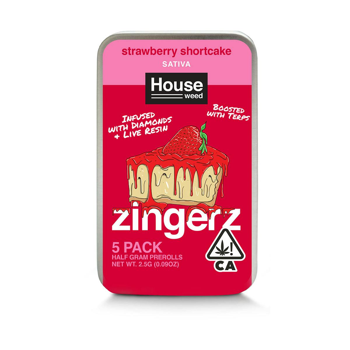 House Weed - House Weed | 5pk Zingerz [Strawberry Shortcake] (Sativa) - 1