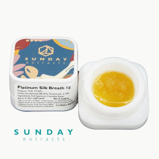 Sunday Extracts - 1g Concentrate Platinum Silk Breath - 1