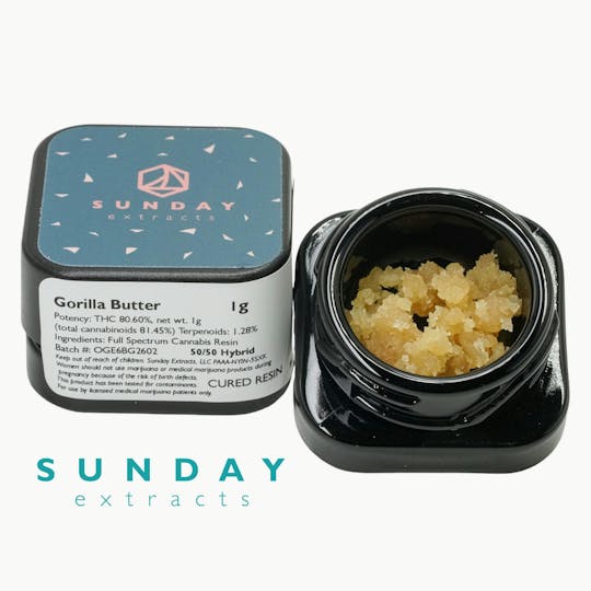 Sunday Extracts - 1g Concentrate Gorilla Butter - 1