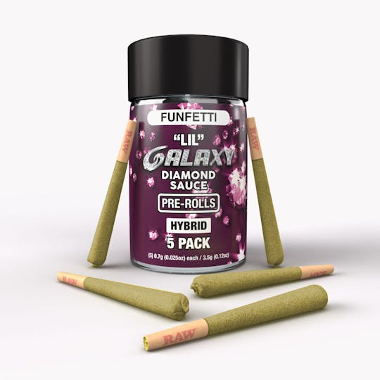 Galaxy - Funfetti (Hybrid) Galaxy Mini 5-pack 3.5G Diamond Infused Prerolls - 1