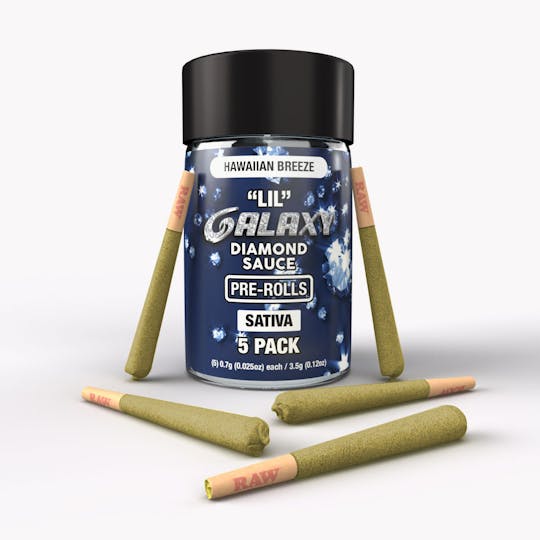 Galaxy - Hawaiian Breeze (Sativa) Galaxy Mini 5-pack 3.5G Diamond Infused Prerolls - 1