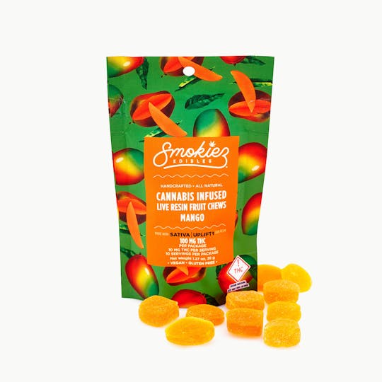Smokiez Edibles - Mango Sativa 100mg Live Resin Fruit Chews - CO - 1