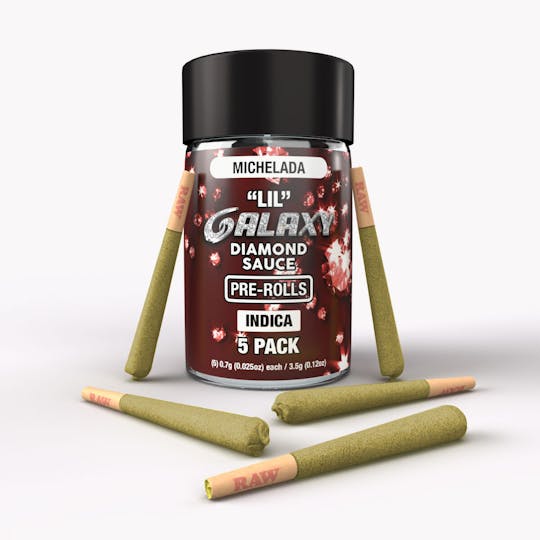 Galaxy - Michelada (Indica) Galaxy Mini 5-pack 3.5G Diamond Infused Prerolls - 1