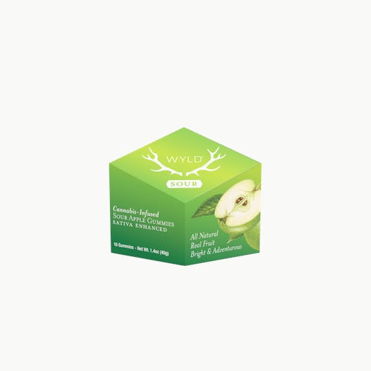 WYLD - Sour Apple Sativa Enhanced Gummies - 1