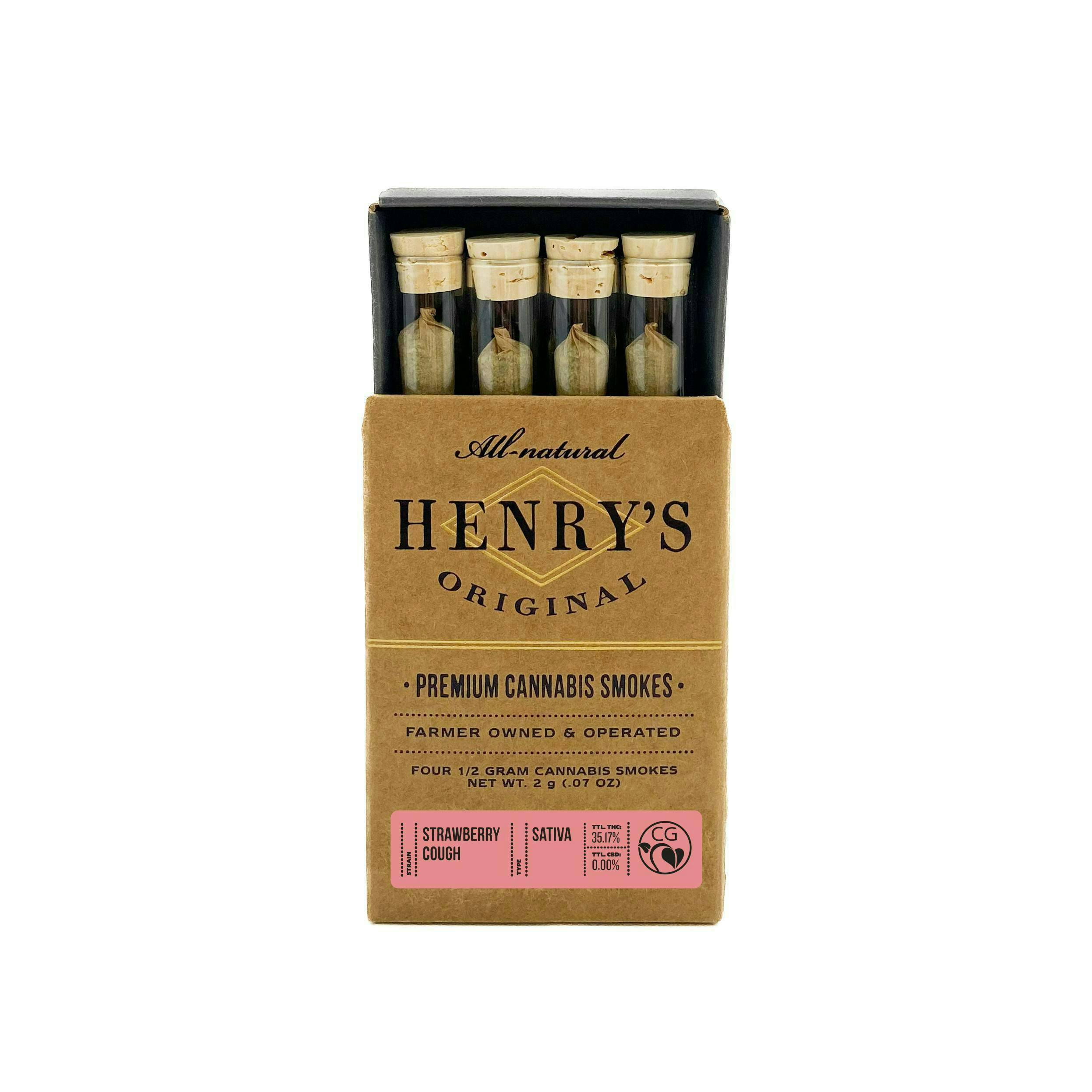 Henry's Original - Henry's Original | Strawberry Cough | Joints | 0.5g each | 4pk - 1