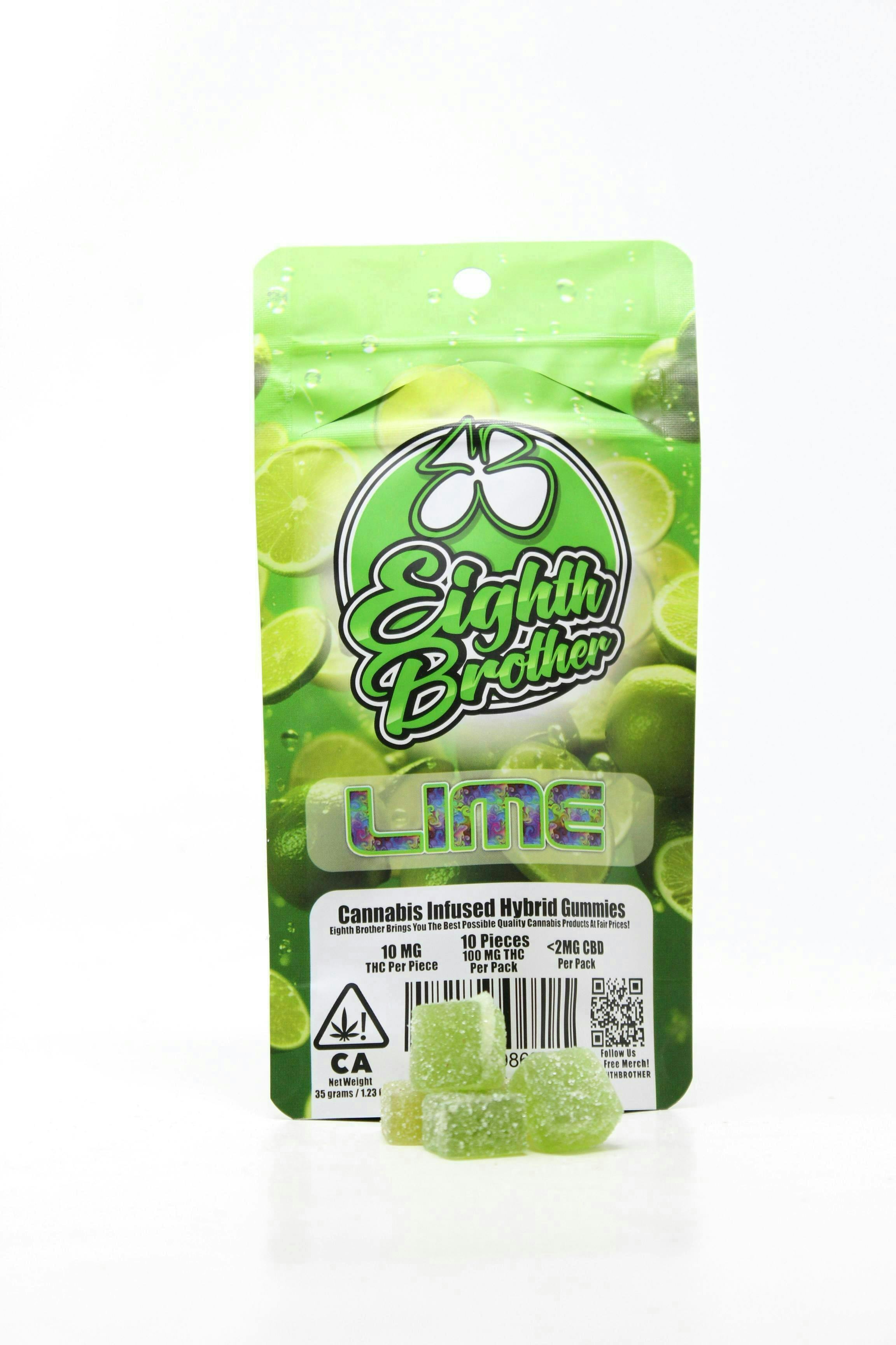 Eighth Brother - Eighth Brother | Lime | Gummies | 100mg | 10ct - 1