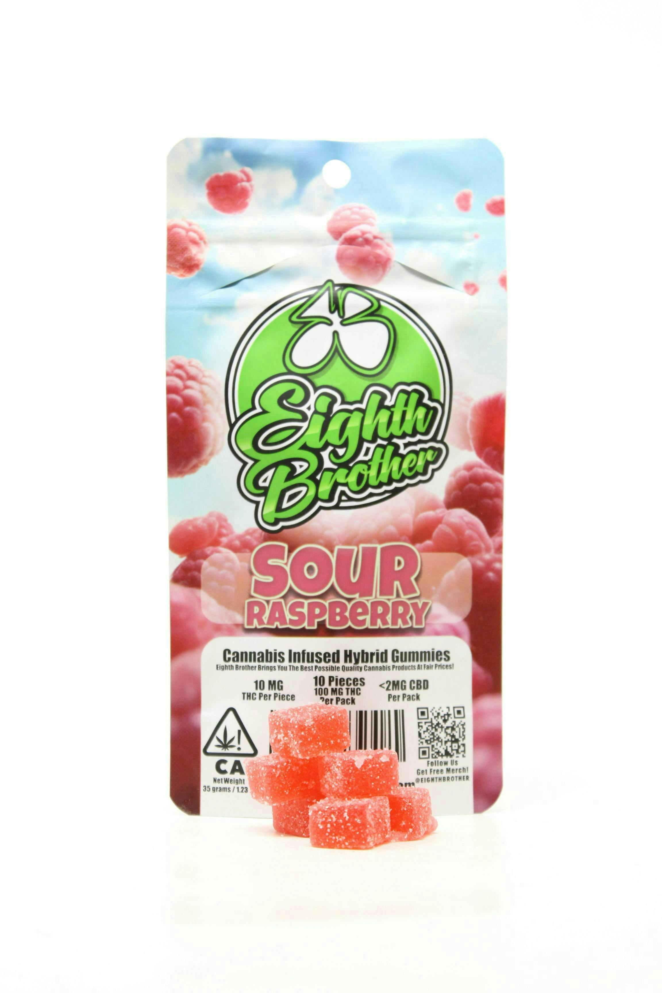 Eighth Brother - Eighth Brother | Sour Raspberry | Gummies | 100mg | 10ct - 1