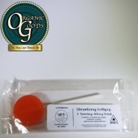 Organic Goods - Strawberry Lollipop made with Hash Rosin and Premium Concentrates 100mg - 1
