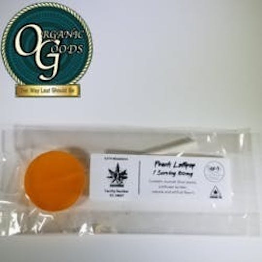 Organic Goods - Peach Lollipop made with Hash Rosin and Premium Concentrates 100mg - 1
