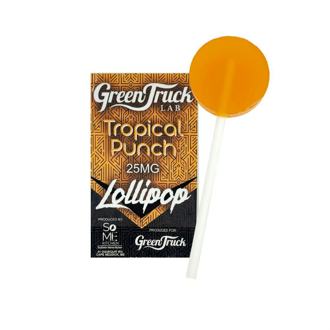Green Truck - Premium Cannabis Lollipop - *Sugar Free* Tropical Punch (25 MG) - 1