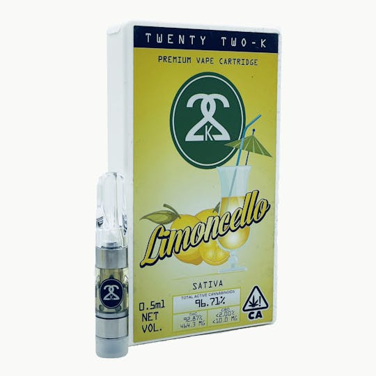Twenty Two K / 22k - 22K - Limoncello - Cartridge - 0.5ml - 1