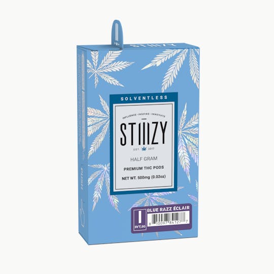 STIIIZY - Vape Cartridge - BLUE RAZZ ECLAIR .5G Solventless Live Rosin Pod - STIIIZY - 1