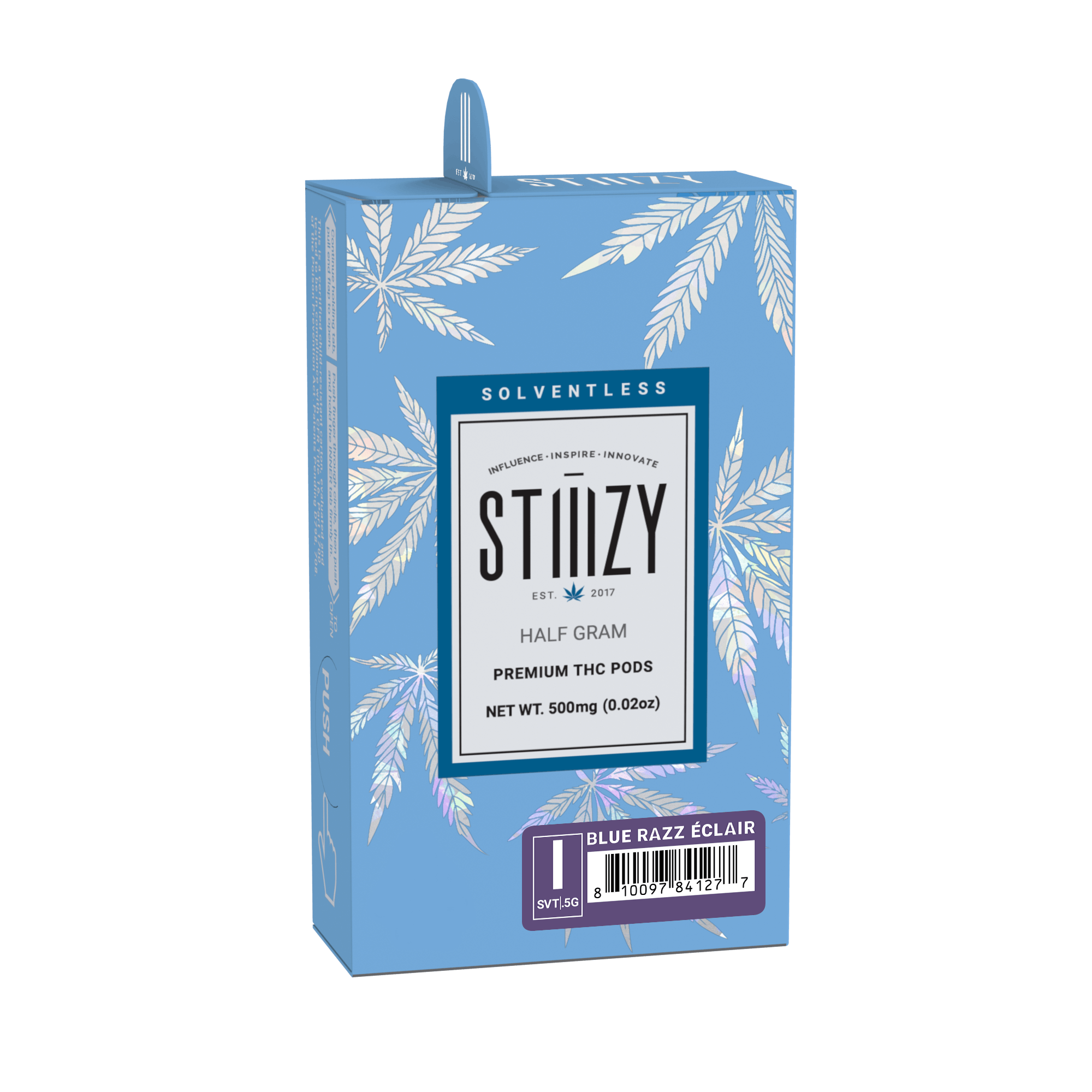 STIIIZY - Vape Cartridge - BLUE RAZZ ECLAIR .5G Solventless Live Rosin Pod - STIIIZY - 1