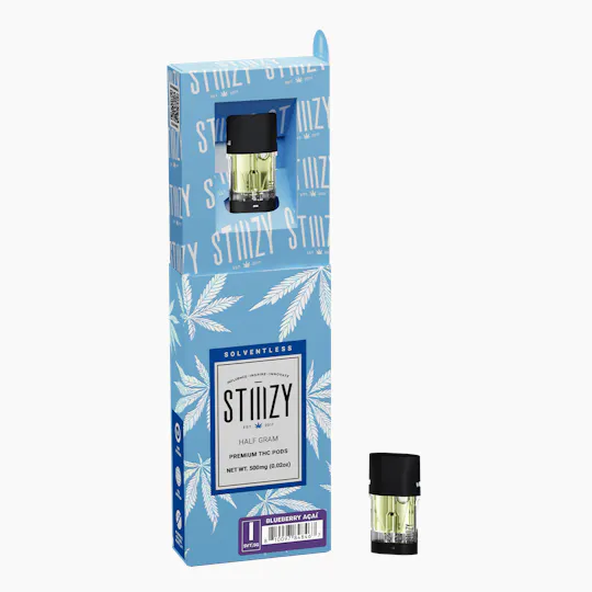 STIIIZY - Vape Cartridge - BLUEBERRY ACAI .5G Solventless Live Rosin Pod - STIIIZY - 1