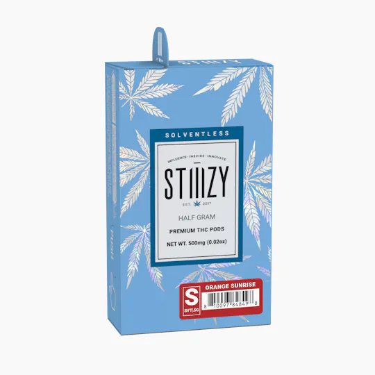 STIIIZY - Vape Cartridge - ORANGE SUNRISE .5G Solventless Live Rosin Pod - STIIIZY - 1