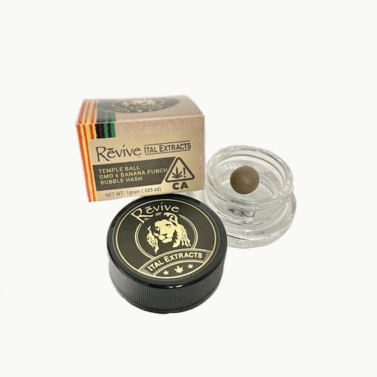 Revive Pure Life - Temple Ball- GMO x Banana Punch Bubble Hash - 1