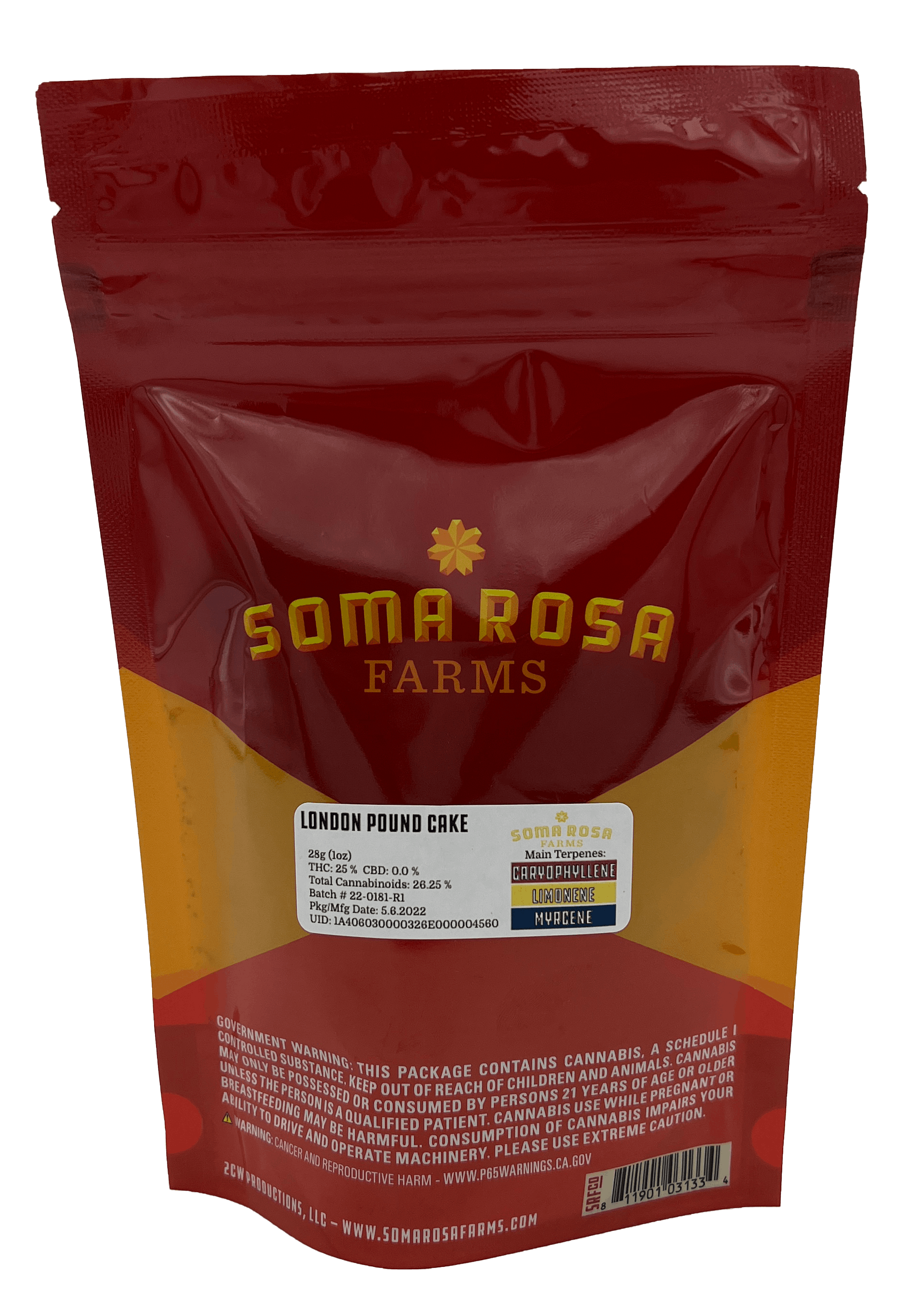 Soma Rosa Farms - London Pound Cake - 1 Oz Pouch - 1