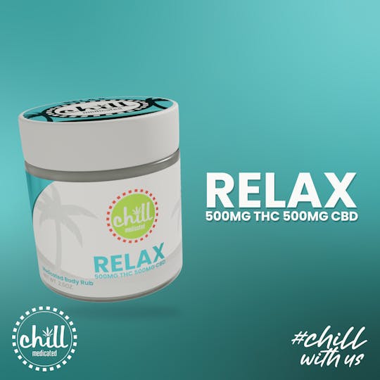 Chill Medicated - 500mg THC : 500mg CBD | RELAX Body Rub | Chill Medicated | REC - 1