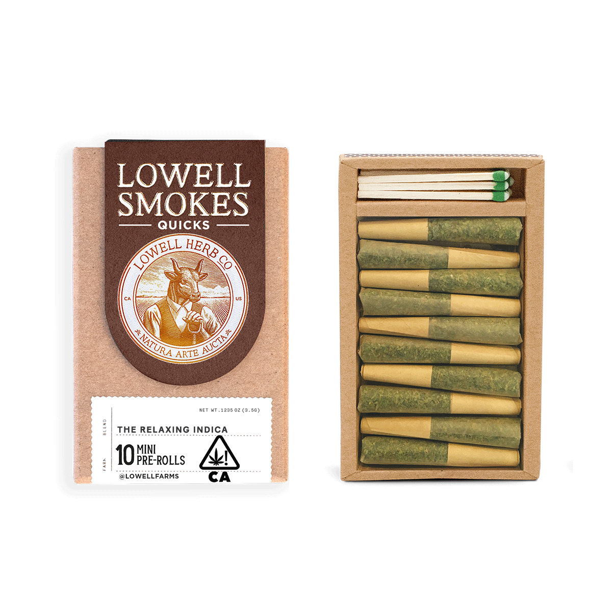 Lowell Herb Co. - Lowell Quicks | 3.5g Pre-Roll Pack | The Relaxing Indica - 1