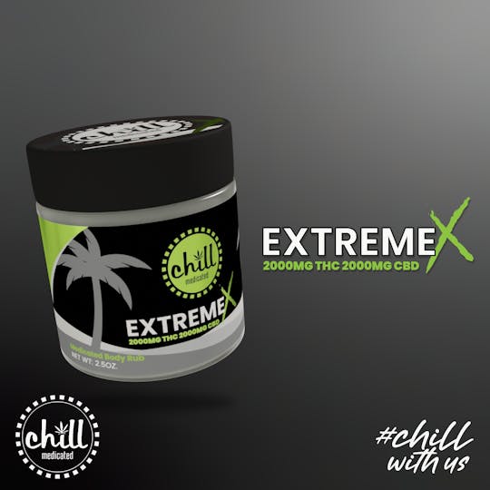 Chill Medicated - 2000mg THC : 2000mg CBD | EXTREME X Body Rub | Chill Medicated | MED - 1