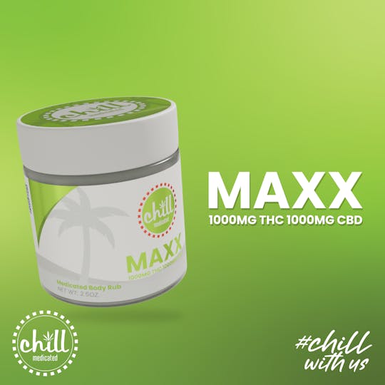 Chill Medicated 1000mg THC : 1000mg CBD | MAXX Body Rub | Chill