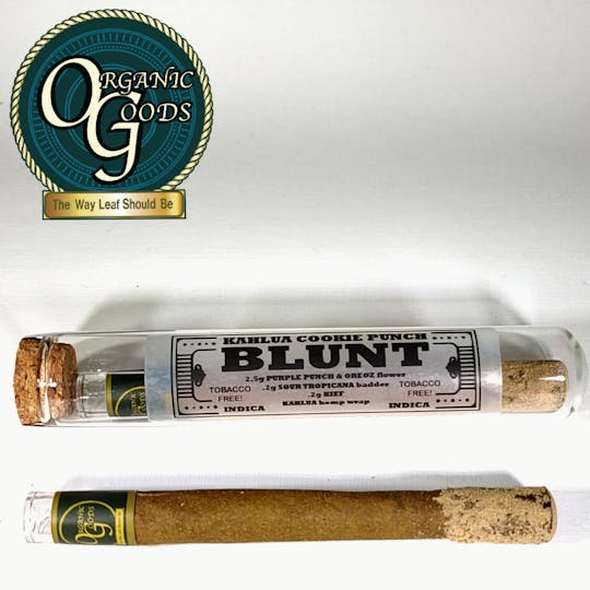 Organic Goods - Kahlua Cookie Punch TF Blunt Dipped in Badder & Kief 2.5g - 1