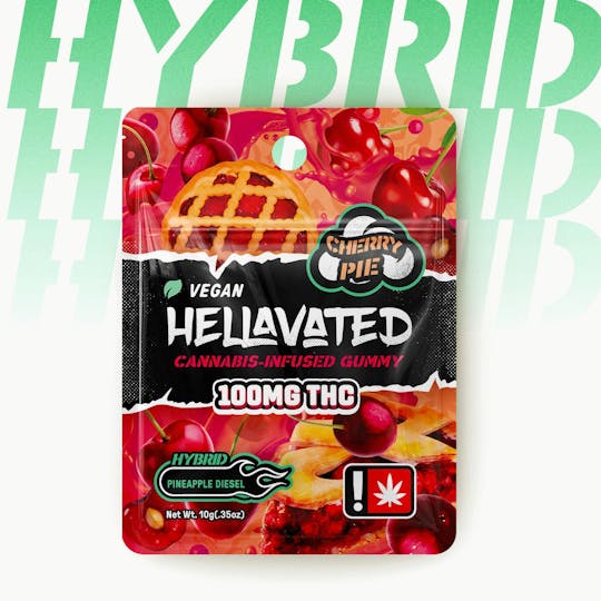 Hellavated - Cherry Pie (1pc) Gummiez 100mg - 1