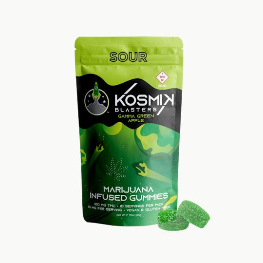 Kosmik Brands - Sour Blaster 100mg - Gamma Green Apple | MO - 1