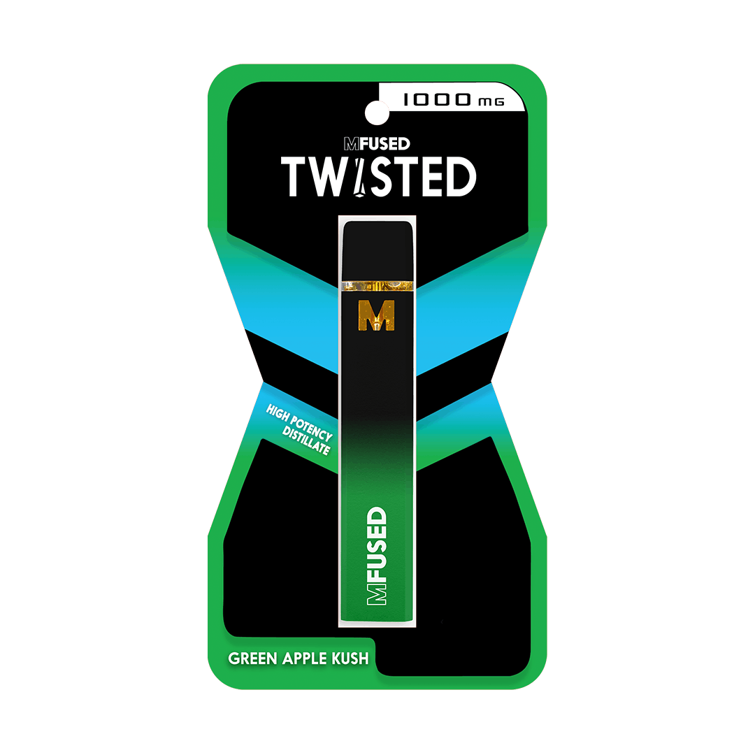 MFused - TWISTED Disposable Vape - Green Apple Kush - 1