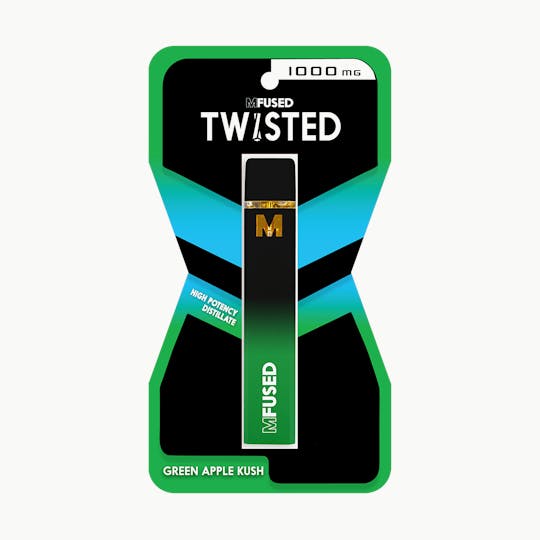 MFused - TWISTED Disposable Vape - Green Apple Kush - 1