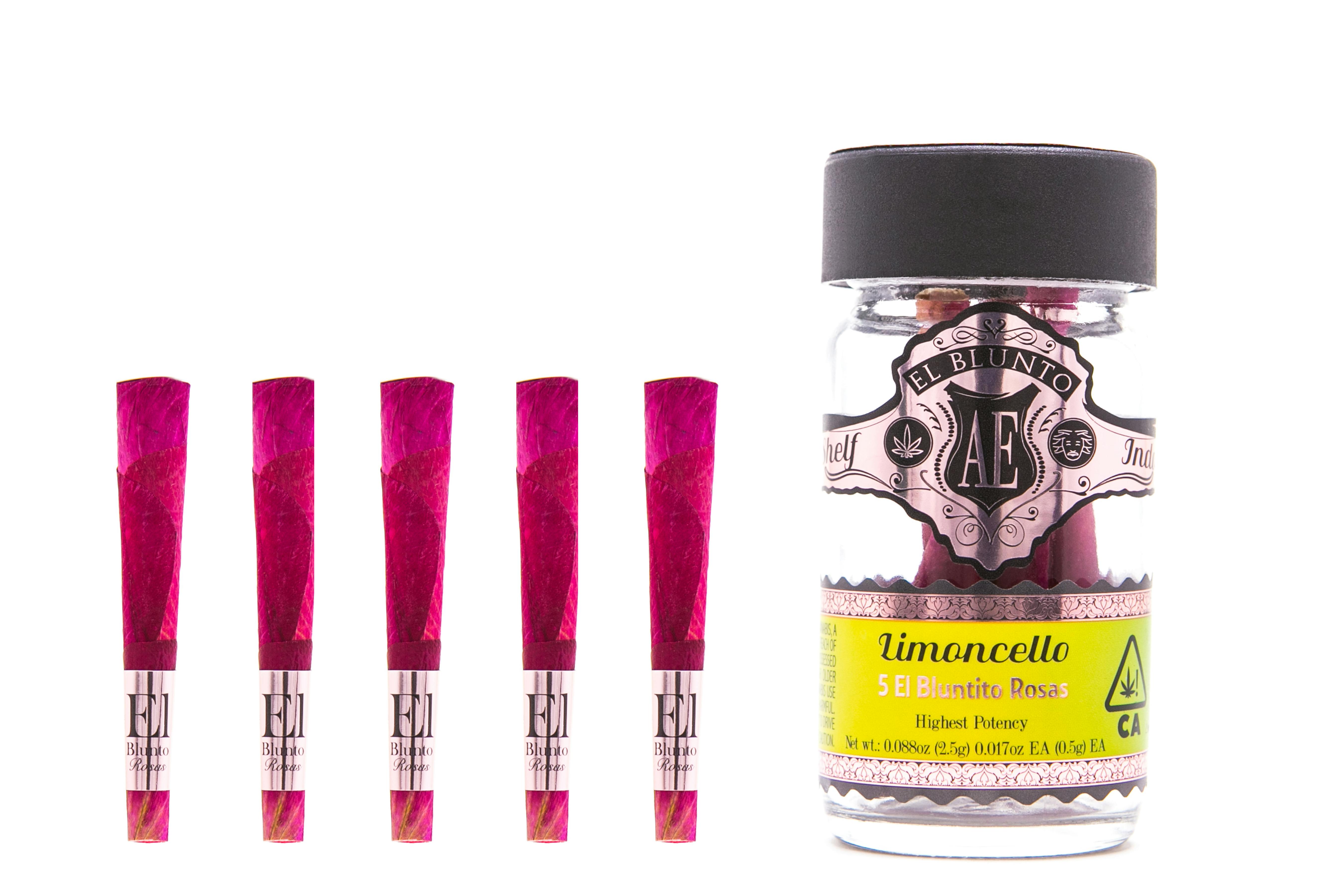 El Blunto by Albert Einstone's - El Bluntito 5-Pack Rosas - Limoncello - 5 x 0.5G [Mini Rose Joints] - 1