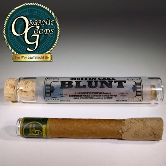 Organic Goods - Muffin Cake TF Blunt Dipped with Badder & Kief 1.5g - 1