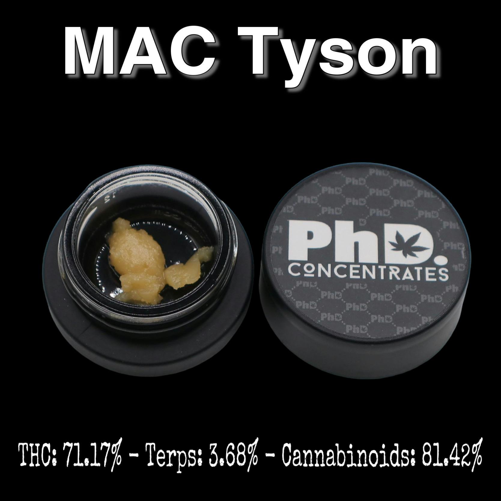Pharmicated - PhD Concentrate 1 gram - Mac Tyson Badder - 71.17% THC - 1
