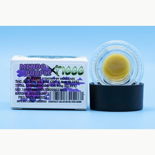Bear Labs - Mendo Purple x T1000 Budder - 1g - 1