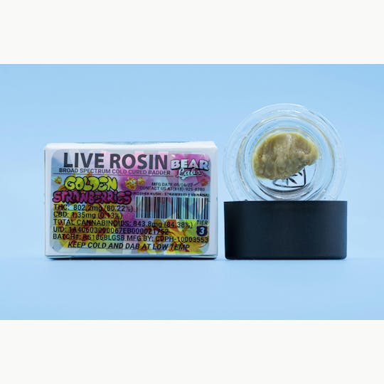Bear Labs - Golden Strawberries T3 Live Rosin - 1g - 1