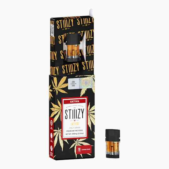 STIIIZY - Vape Cartridge - LEMON CAKE .5G Live Resin Pod - STIIIZY - 1