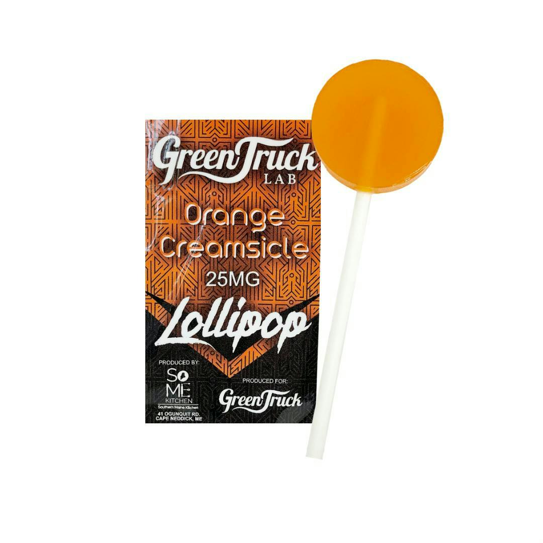 Green Truck - Premium Cannabis Lollipop - *Sugar Free* Orange Creamsicle (25 MG) - 1