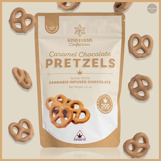 Kind Farms Reserve - Caramel Covered Pretzels 300mg THC - Kind Farms Confections - 1